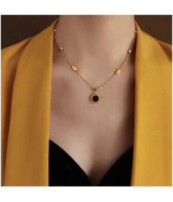 Rose Gold High Quality Gold Plated Stainless Steel Round Necklace